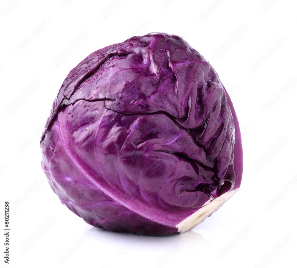 Red cabbage violet cabbage isolated on white background Red cabbage violet cabbage isolated on white background