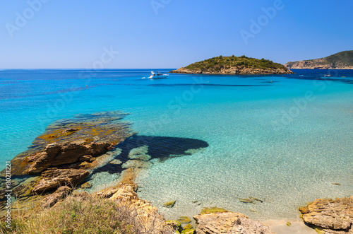 View of beautiful beach in Camp de Mar, Majorca island, Spain © pkazmierczak
