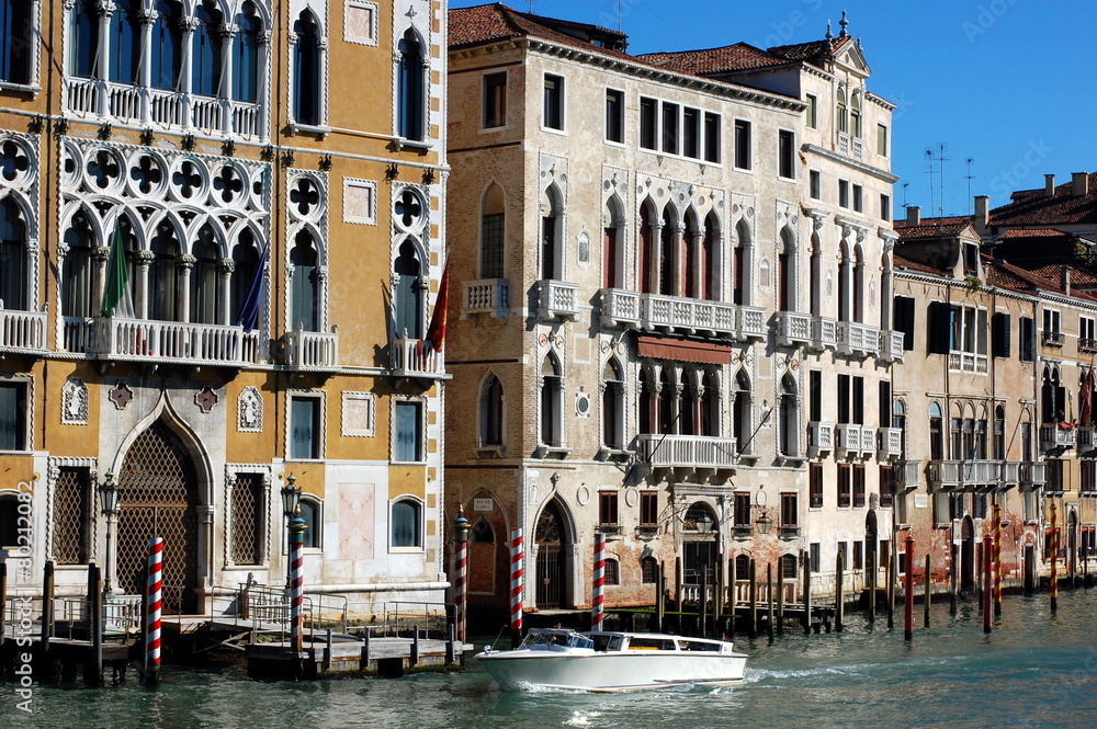 Palazzo Cavalli-Franchetti, the Grand Canal in Venise, Italy.