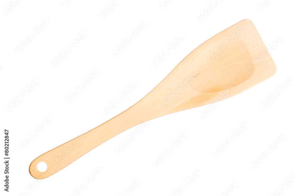 Wooden spatula isolated on the white background. Wooden spatula isolated on the white background.
