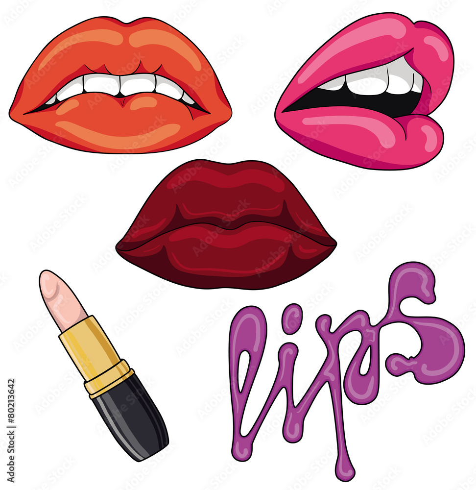 Obraz premium Sexy red lips