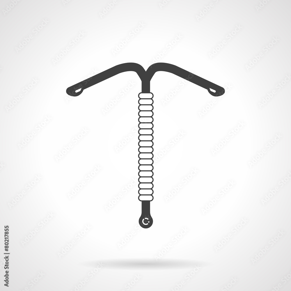 Black IUD vector icon