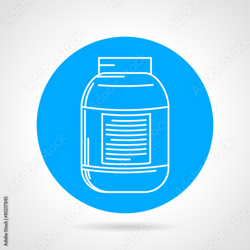 Creatine can round vector icon