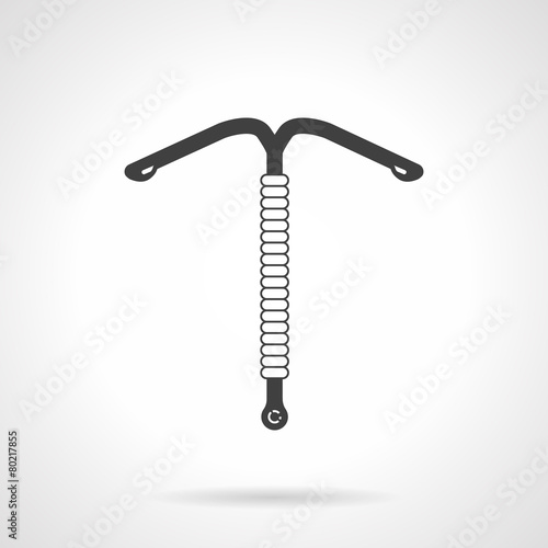 Obraz na płótnie Black IUD vector icon w salonie