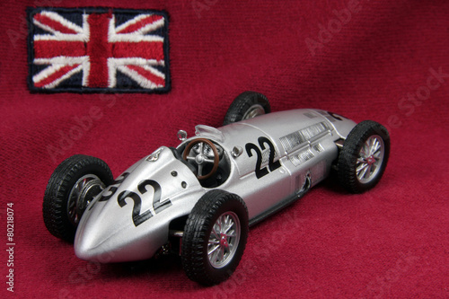 old race car over british flag © jiortola