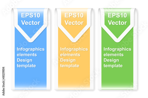 Set of arrow banners. Infographics elements. Vector illustration © D.R.3D