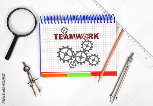Tableau sur toile notepad with timework