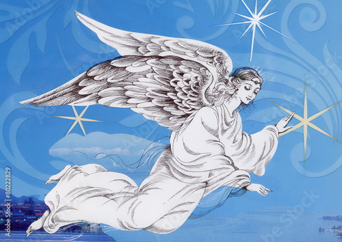 Beautiful angel with wings