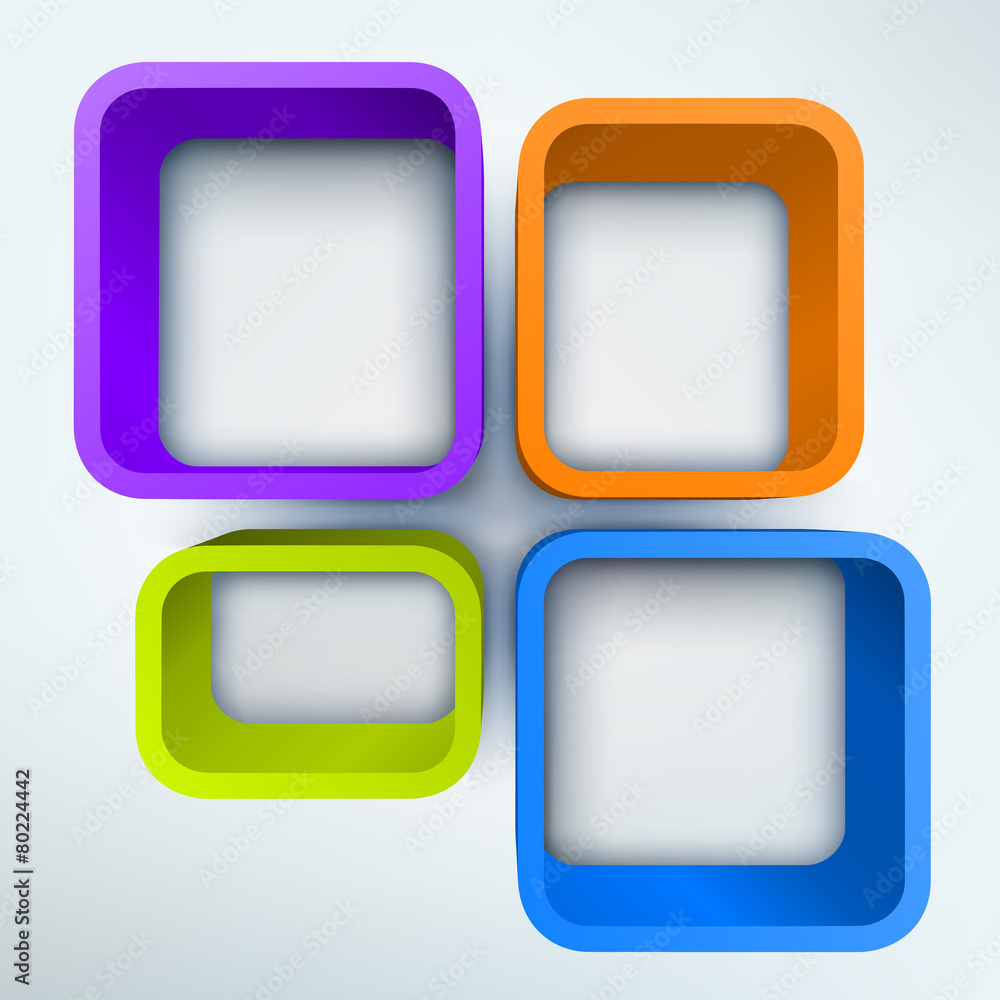 Abstract 3d vector illustration with place for text Abstract 3d vector illustration with place for text