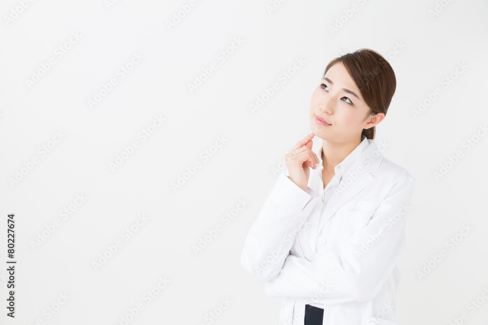 young asian doctor on white background young asian doctor on white background