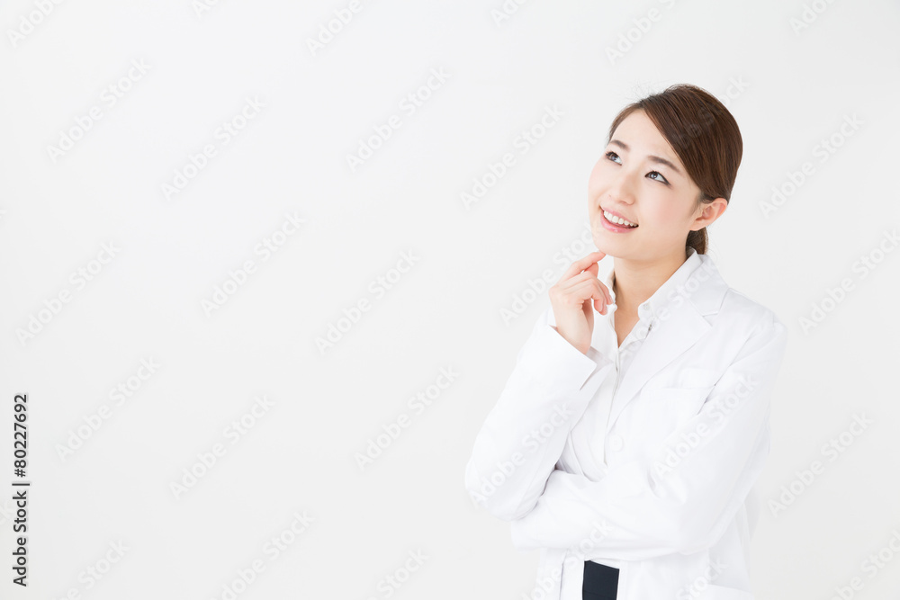 young asian doctor on white background young asian doctor on white background