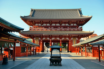 Wandcirkels Tokio Traditionele tempel in hartje Tokio  © rabbit75_fot