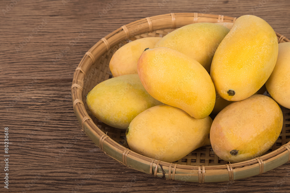 fresh mango in the basket