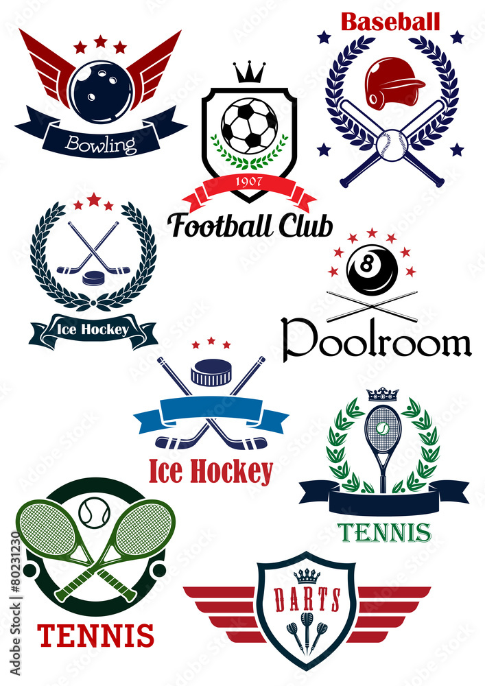 Creative sports logos and banners Creative sports logos and banners