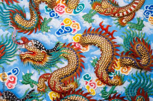 Dragons in chinese temple