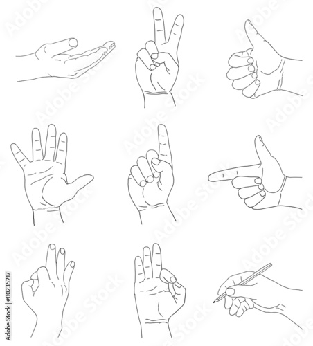 hand on white background