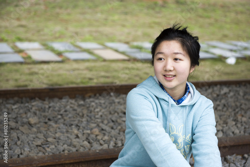 china girl in the park