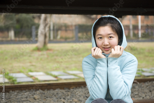 china girl in the park