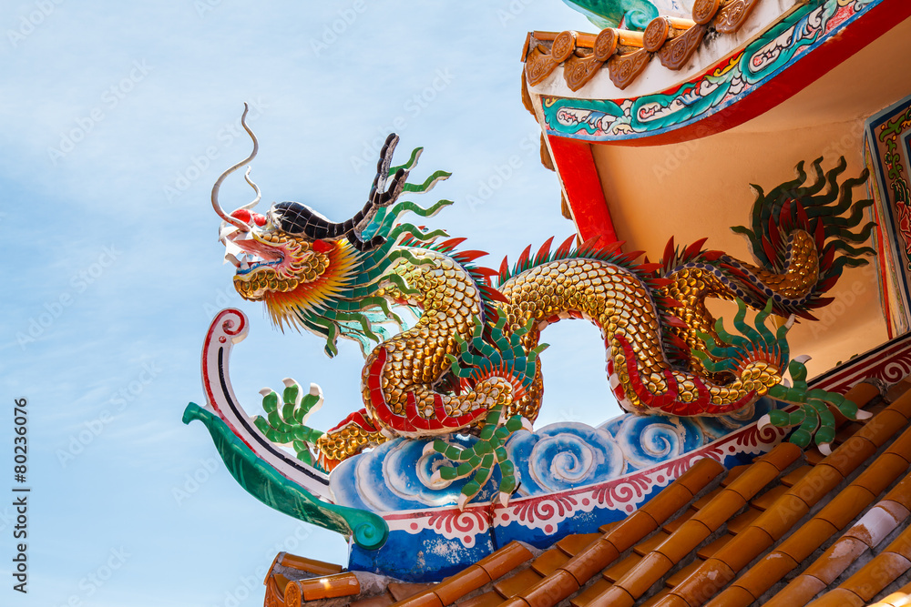 Fototapeta premium Dragons in chinese temple