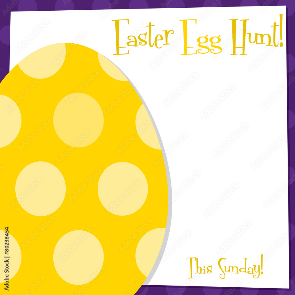 Funky Easter Egg card in vector format.