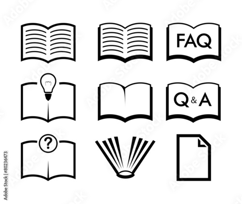 Set of Book icons