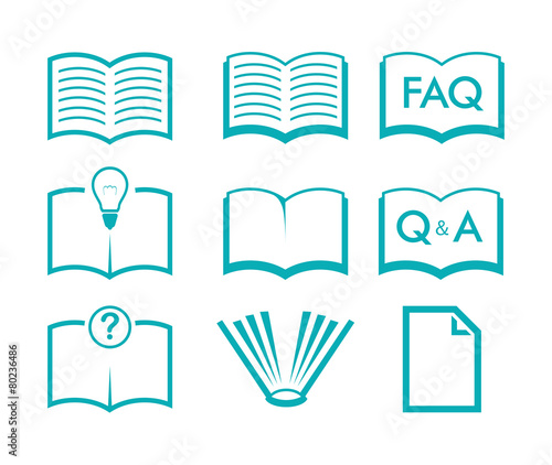 Set of Book icons