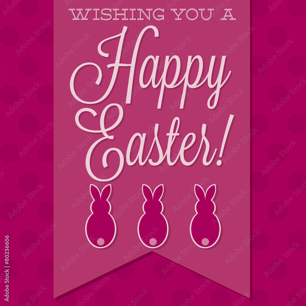 Retro style 'Happy Easter' card in vector format.