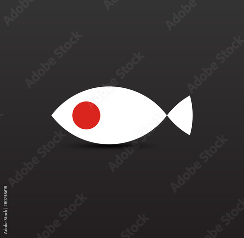 Salmon fish in colors of ja...