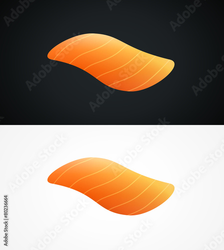 Steak of raw salmon fish