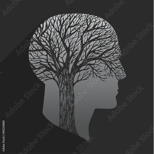 Tree in the shape of head