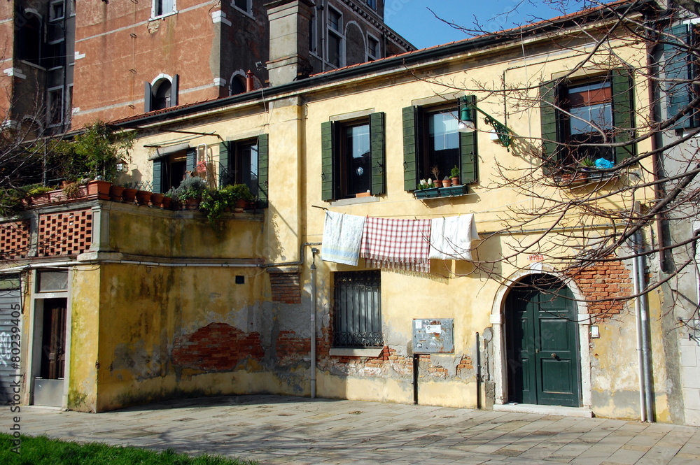 Typical venetian building. Venice, Italy