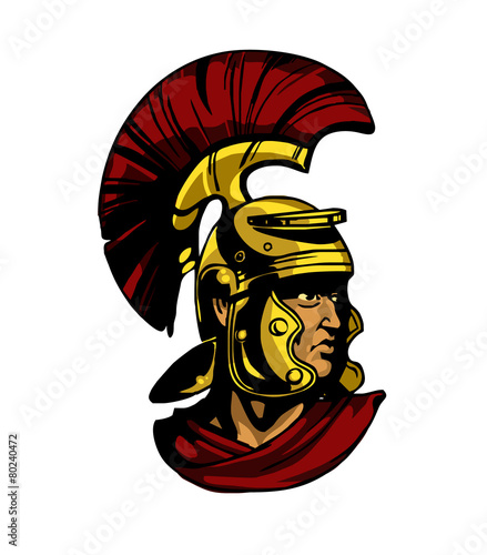 Vector gladiator head illustration