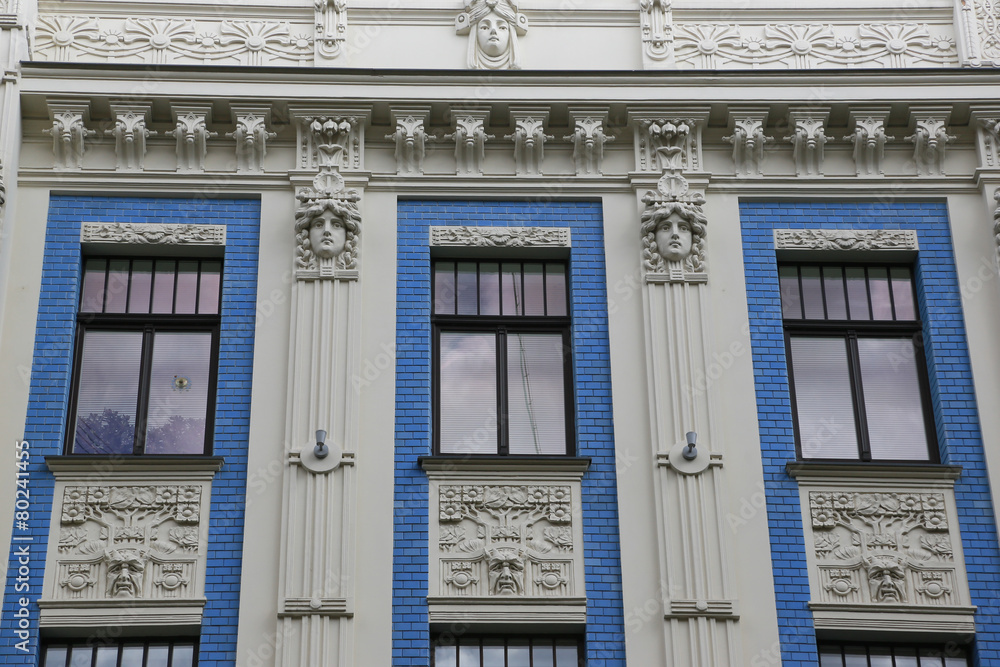 Obraz premium Jugendstilfassade in Riga (4)