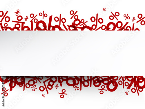 White paper note over percent signs.