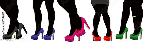 The legs of women