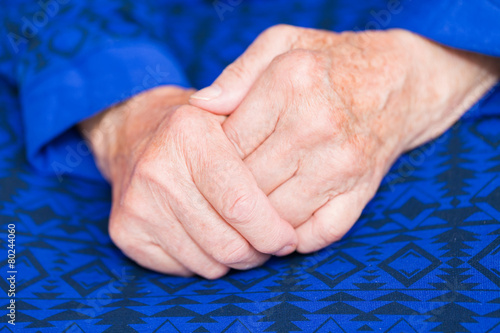 Elderly woman hands