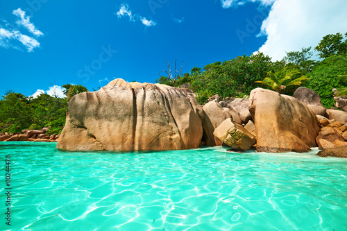 Beautiful beach at Seychelles