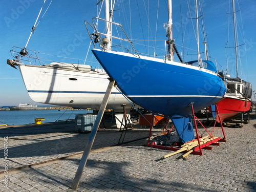 Sailboat in Dry Dock