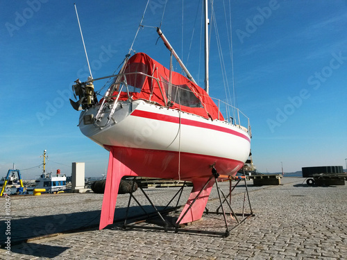 Sailboat in Dry Dock