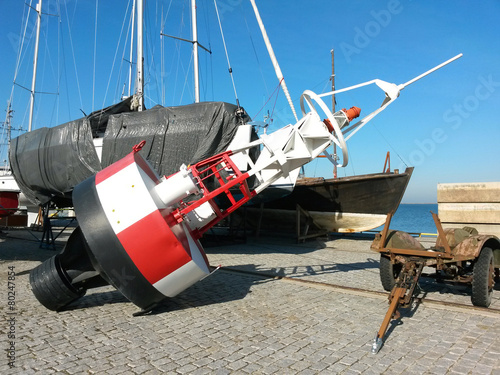 Lightship in dry dock