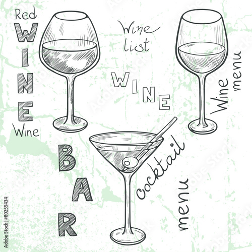 Wine glasses.