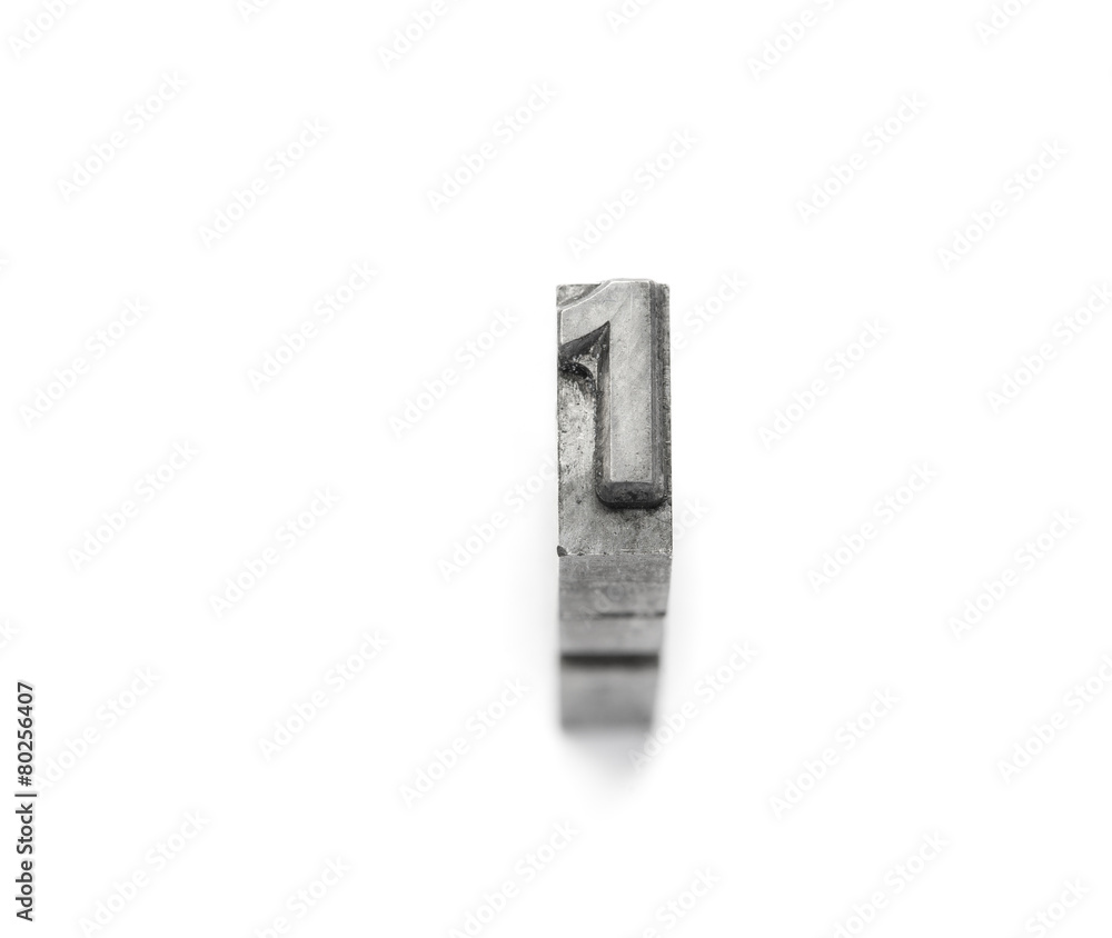 Metal number letterpress 1- 10 Metal number letterpress 1- 10