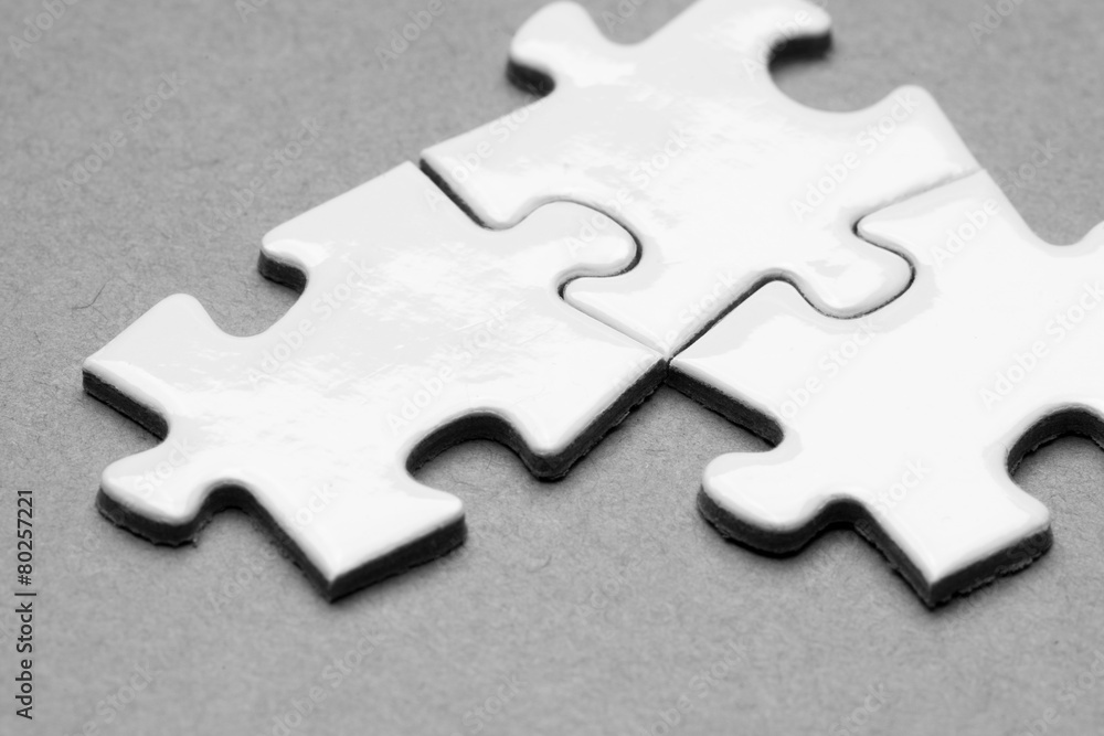Business success team in jigsaw Business success team in jigsaw