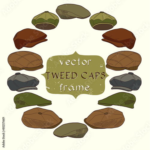 Tweed caps frame