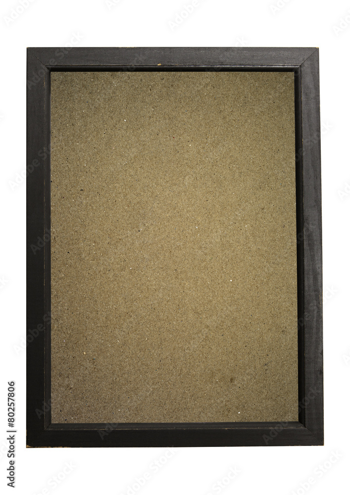 Fototapeta premium Cardboard paper texture background in wooden frame