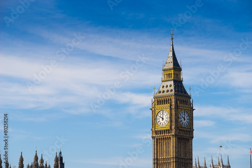 Big Ben and Westminster abbey, London, England photo