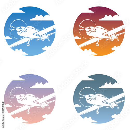 aircraft icon set