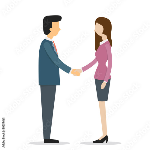 Businesswoman shakehand