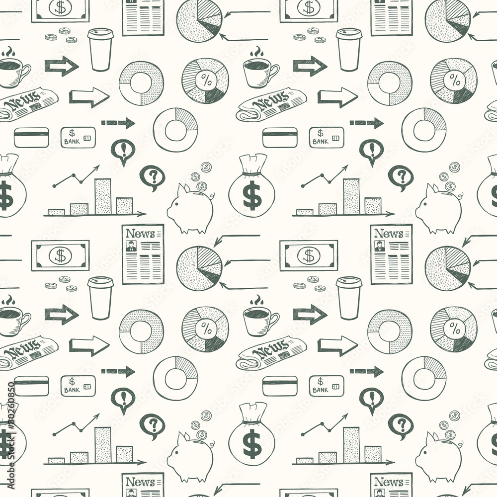 Business seamless pattern. Business seamless pattern.