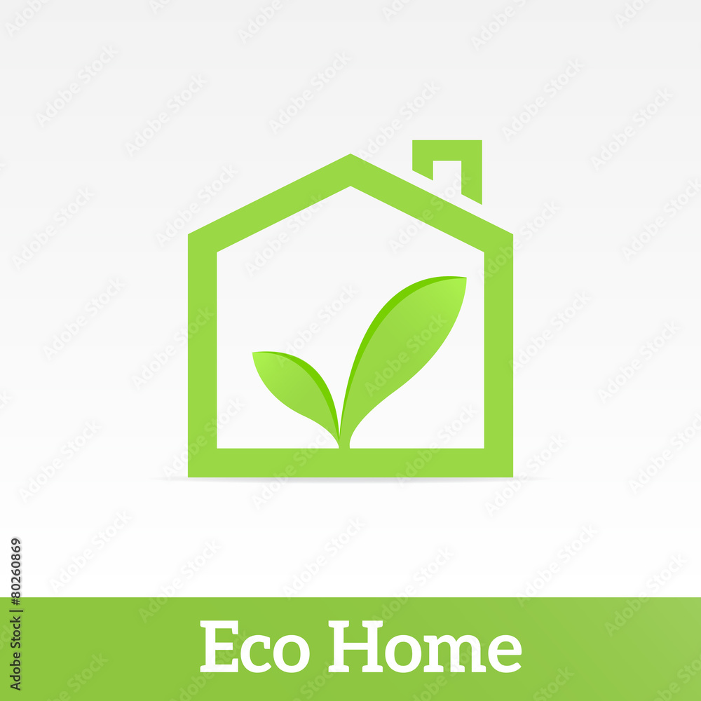 Eco Home. Drawing on the theme of ecology. Eco Home. Drawing on the theme of ecology.